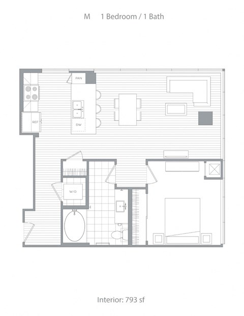 M 1 bedroom 1 bath at Stanza Little Italy, San Diego, CA, 92101